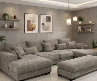 Sofá Cama Gris Moderno y Cómodo