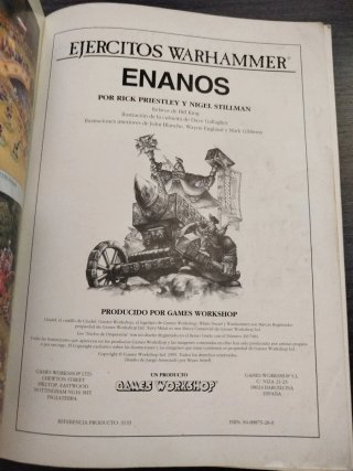 Libro de ejercito Warhammer Enanos