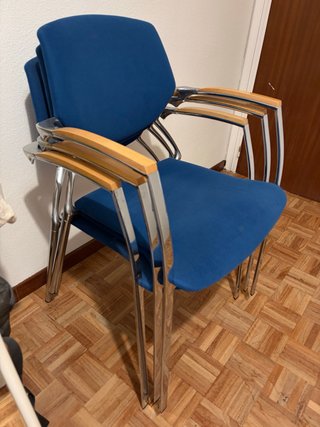 PACK DE 3 Sillas de oficina apilables