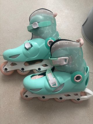 Patines infantiles color menta
