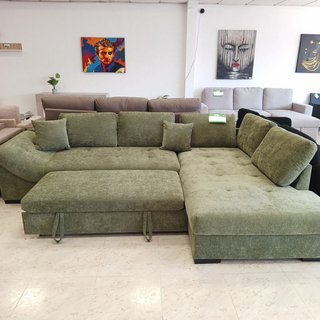 Sofá Cama Chaise Longue 295cm Verde