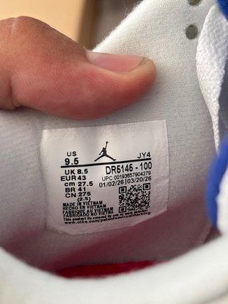 Jordan Retro 4 Azul y Blanco Talla 43