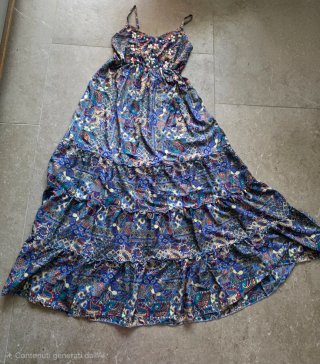 Vestito lungo fantasia floreale