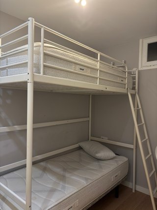 Litera metálica blanca+ colchon pikolin