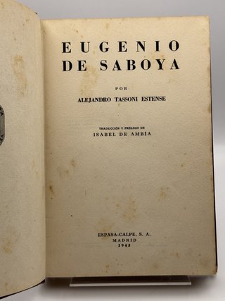 Eugenio de Saboya - Alejandro Tassoni Estense