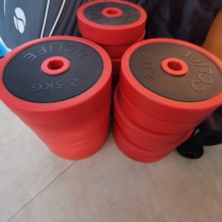 Mancuernas 20kg + Barra 2 en 1