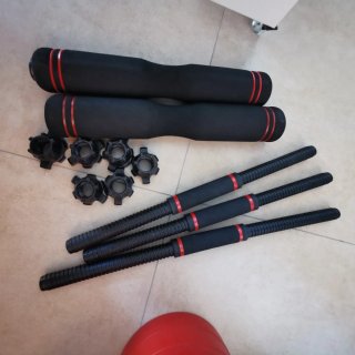Mancuernas 20kg + Barra 2 en 1