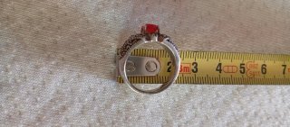Anillo Plata 925 con Piedra Roja