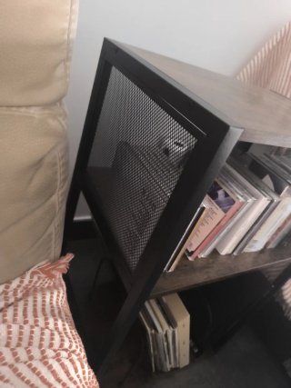 VASAGLE Mueble Tocadiscos Negro/Marrón