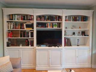 Mueble librería/salón KIBUC - Cerezo macizo lacado