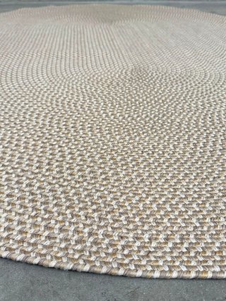 Alfombra ovalada Rodhe 100% PET beige 160 x 230 cm