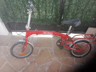 Bici plegable roja 16 Aluminio