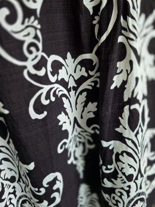 Vestito lungo fantasia bianco e nero