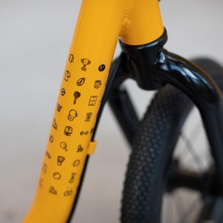 Bicicleta sin pedales niños 12 pulgadas Runride 900 amarillo