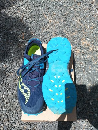 Zapatillas Trail Saucony Endorphin Azul/Verde Tall