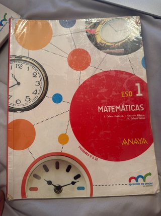 Libro Matemáticas ESO 1 Anaya