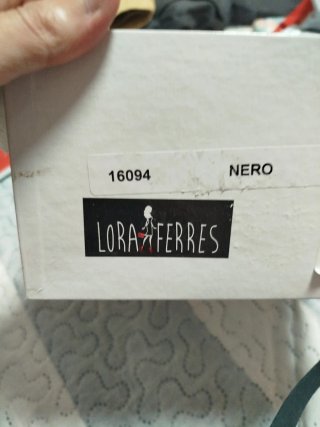 Sandalias Lora Ferri Talla 39 Cuña Negra Marrón