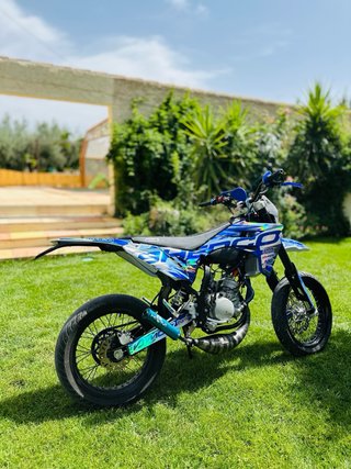 Sherco Racing Moto Azul Plata