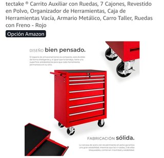 Carrito Taller 7 Cajones Rojo tectake