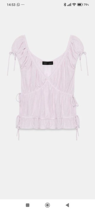Top Zara romántico lazos S