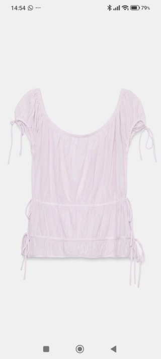 Top Zara romántico lazos S