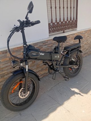 Bicicleta Eléctrica Ridstar Fat Bike Negra