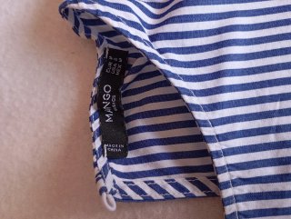 Camisa Mango Rayas Azul Talla M