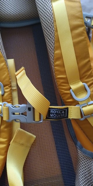 Mochila Royal Mountain Naranja y Gris 35 l