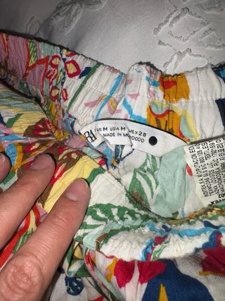 Falda Zara Estampada Multicolor