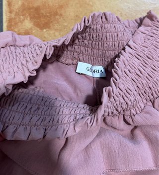 Falda rosa volantes talla única