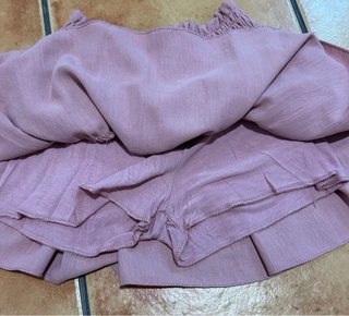 Falda rosa volantes talla única