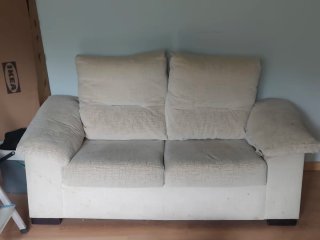 Sofá beige de tela Ikea