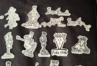 17 Pegatinas Vintage Fido Dido