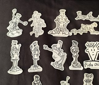 17 Pegatinas Vintage Fido Dido