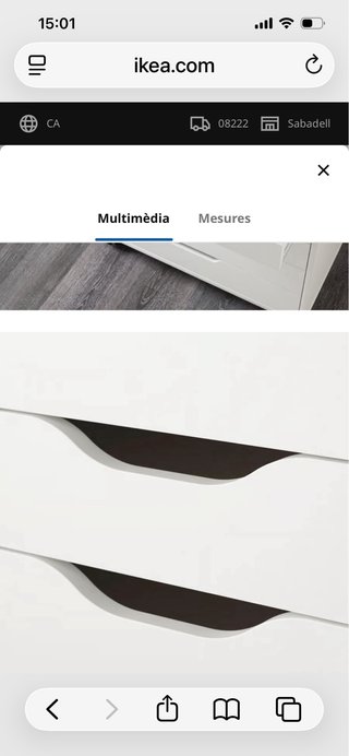 Cajonera Ikea Alex Blanca