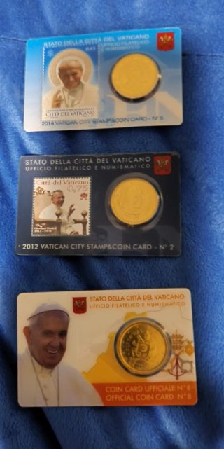 Lote 3 Coincards Vaticano