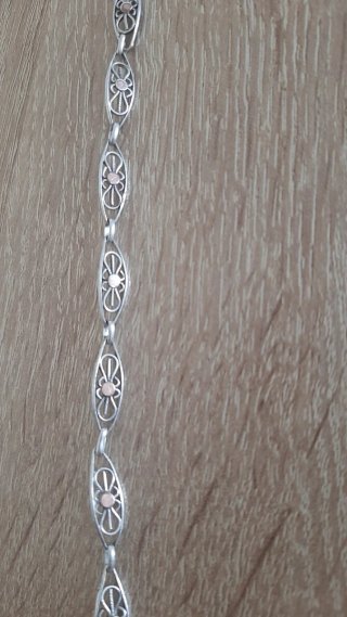 Pulsera Plata Vintage Filigrana Flores