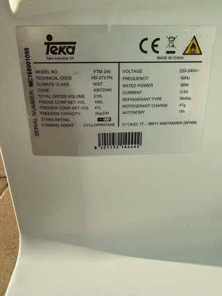 Nevera Teka FTM 240