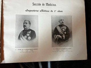 Álbum-Escalafón Cuerpo Sanidad Militar 1900 fotos