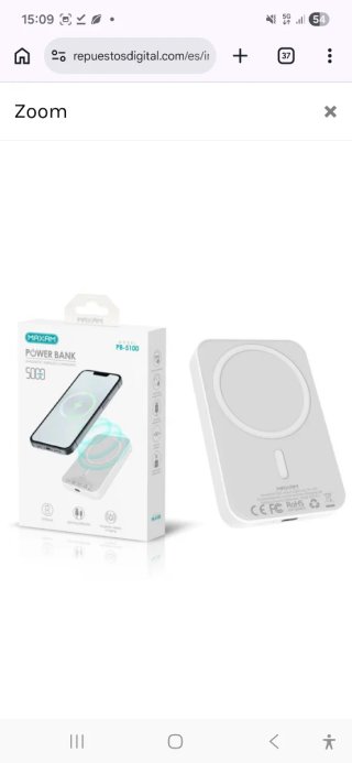 MAXAM Power Bank Inalámbrica 5000mAh