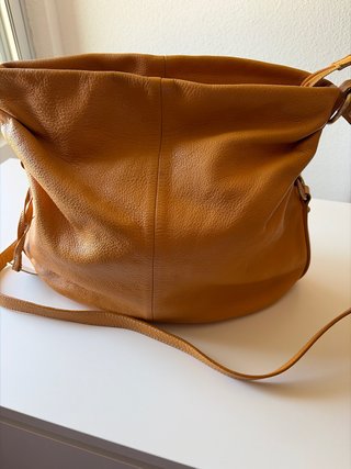 Bolso de piel Furla naranja