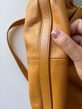 Bolso de piel Furla naranja