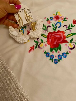 Mantón y pendientes Molina Moda Flamenca de niña