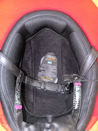 Casco equitazione carbonio e rosso