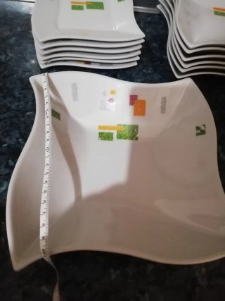 Vajilla porcelana 19 piezas diseño moderno