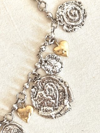 Zara Collar Maxi Charms Medallones Grabados