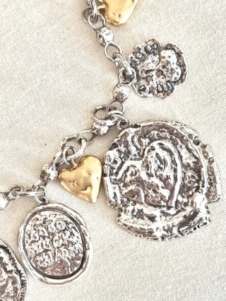 Zara Collar Maxi Charms Medallones Grabados