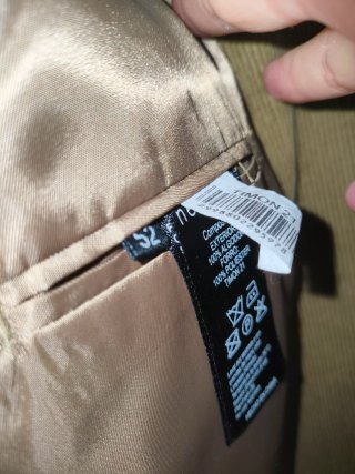 Chaqueta Pana Hombre Beige Talla 52