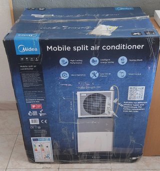 Aire Acondicionado Portátil Gris y Blanco