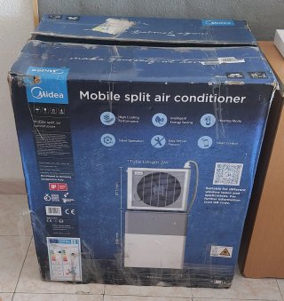 Aire Acondicionado Portátil Gris y Blanco